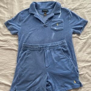 Polo by Ralph Lauren Light Blue Terry Cloth Set